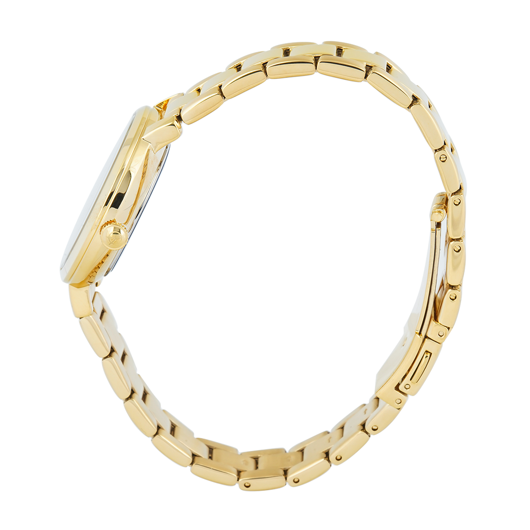 Jam Tangan Alexandre Christie Passion AC 2B61 LDBGPGR Women Gold Dial Gold Stainless Steel Strap
