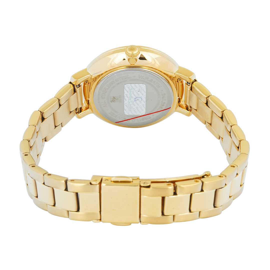 Jam Tangan Alexandre Christie Passion AC 2B61 LDBGPGR Women Gold Dial Gold Stainless Steel Strap