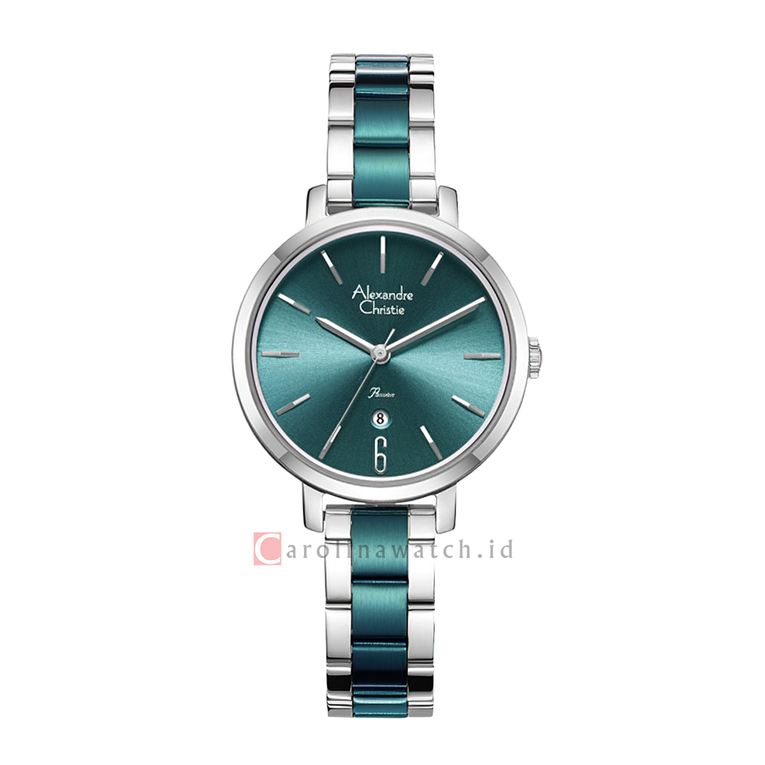 Jam Tangan Alexandre Christie Passion AC 2B61 LDBTODN Women Dark Green Dial Dual Tone Stainless Steel Strap