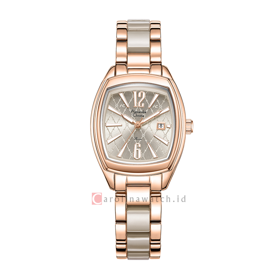 Jam Tangan Alexandre Christie Passion AC 2B63 LDBRGLG Women Analog Dial Dual Tone Stainless Steel Strap