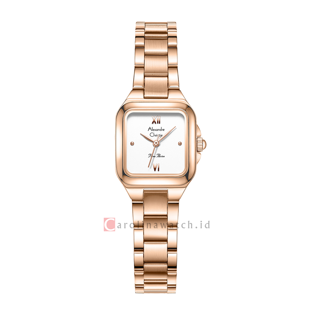 Jam Tangan Alexandre Christie Primo Passion AC 2B65 LHBRGSL Women Silver Dial Rose Gold Stainless Steel Strap