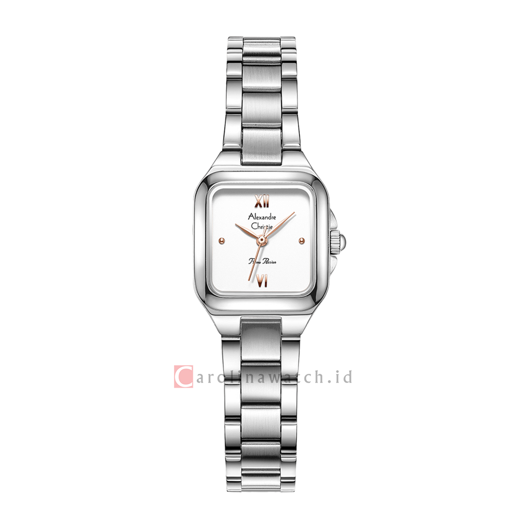 Jam Tangan Alexandre Christie Primo Passion AC 2B65 LHBSSSLRG Women White Dial Stainless Steel Strap