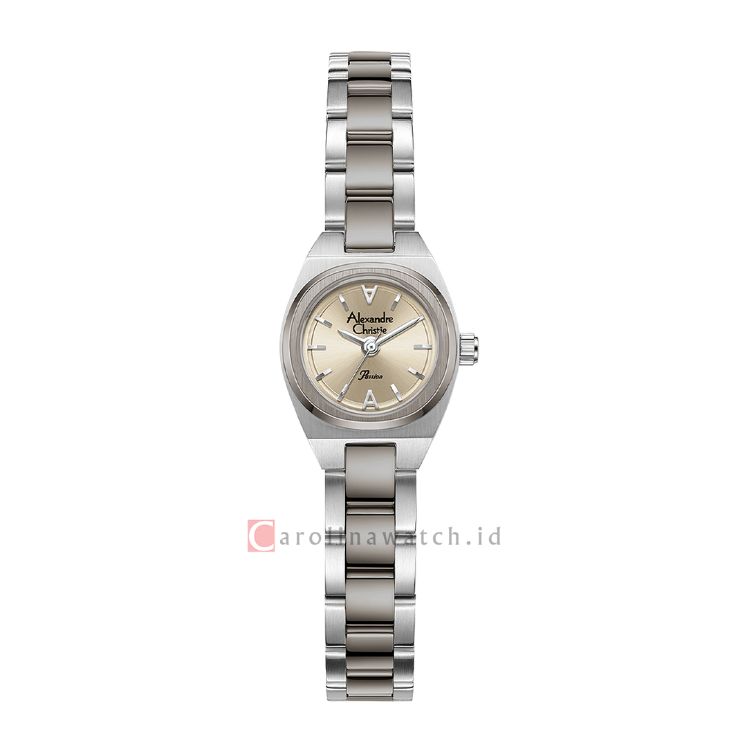 Jam Tangan Alexandre Christie Passion AC 2B67 LHBTERG Women Gold Dial Dual Tone Stainless Steel Strap