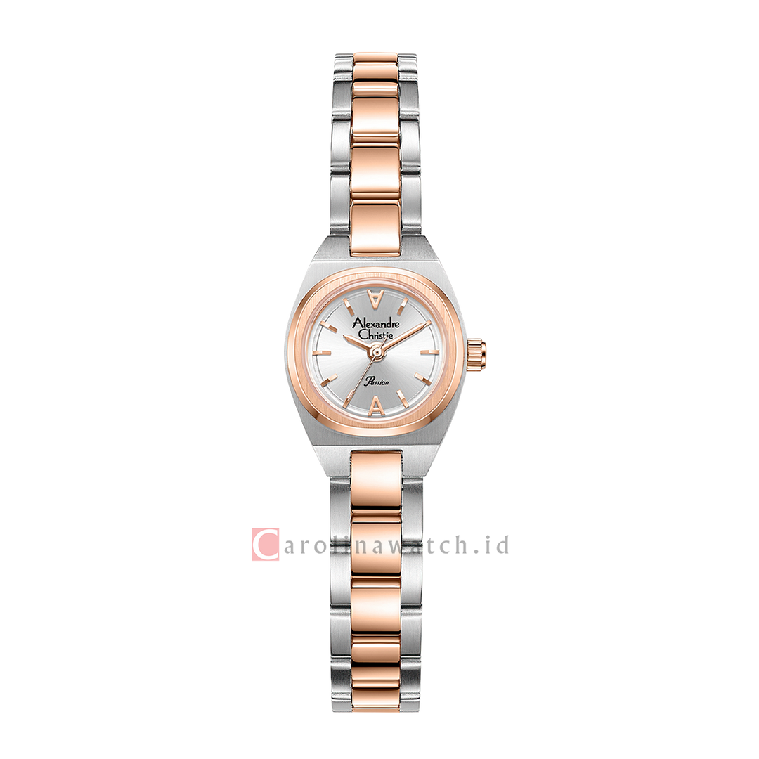 Jam Tangan Alexandre Christie Passion AC 2B67 LHBTRSL Women Silver Dial Dual Tone Stainless Steel Strap