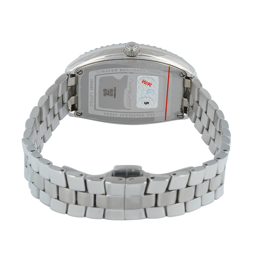 Jam Tangan Alexandre Christie AC 2B86 BFBSSDG Women Black Dial Stainless Steel Strap