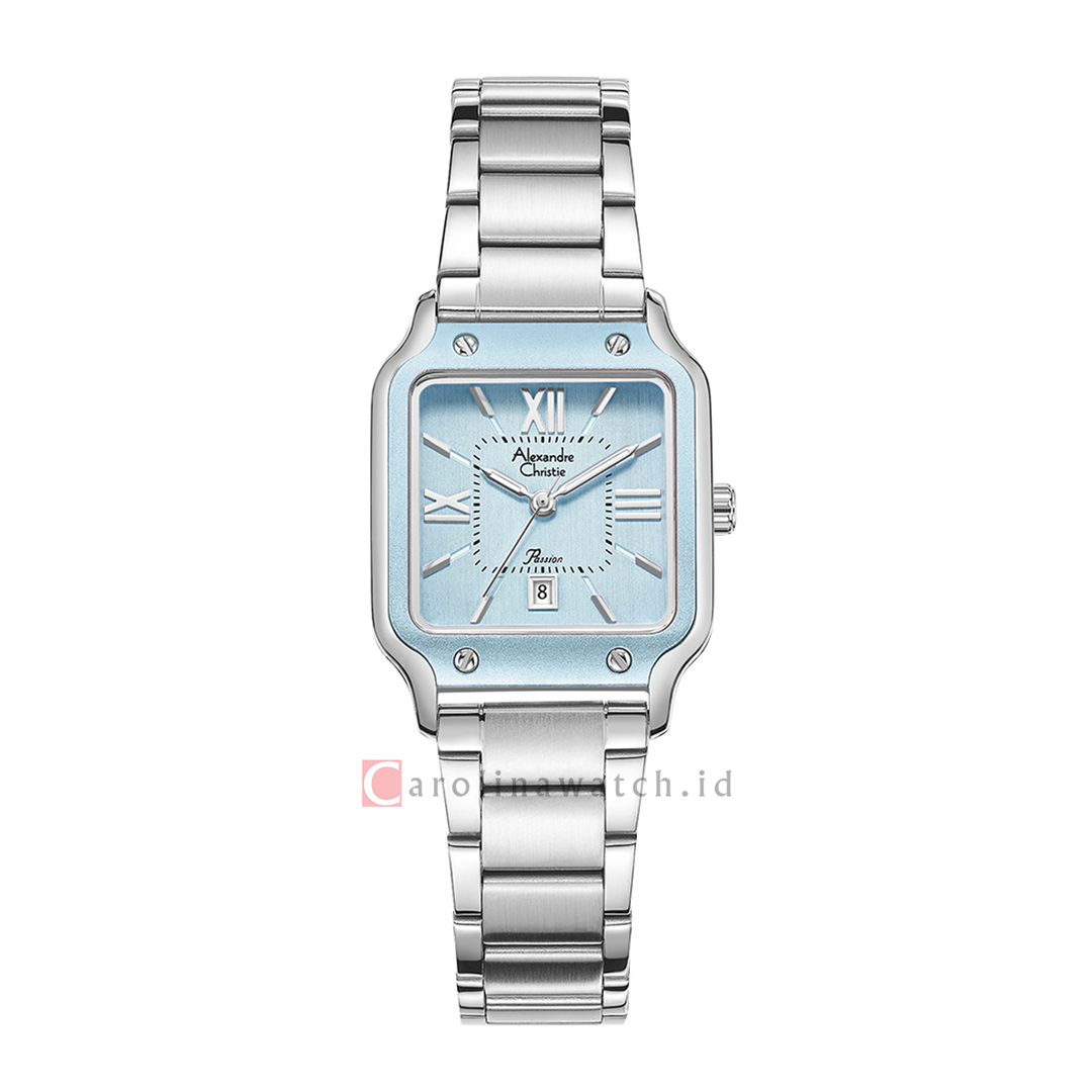 Jam Tangan Alexandre Christie Passion AC 2B69 LDBSSLB Women Light Blue Dial Stainless Steel Strap
