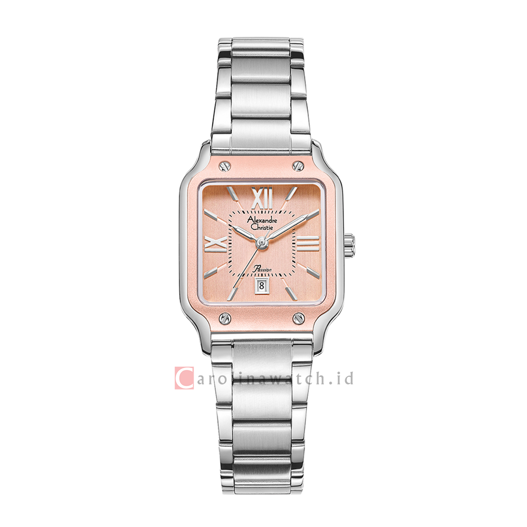 Jam Tangan Alexandre Christie Passion AC 2B69 LDBSSRG Women Rose Gold Dial Stainless Steel Strap