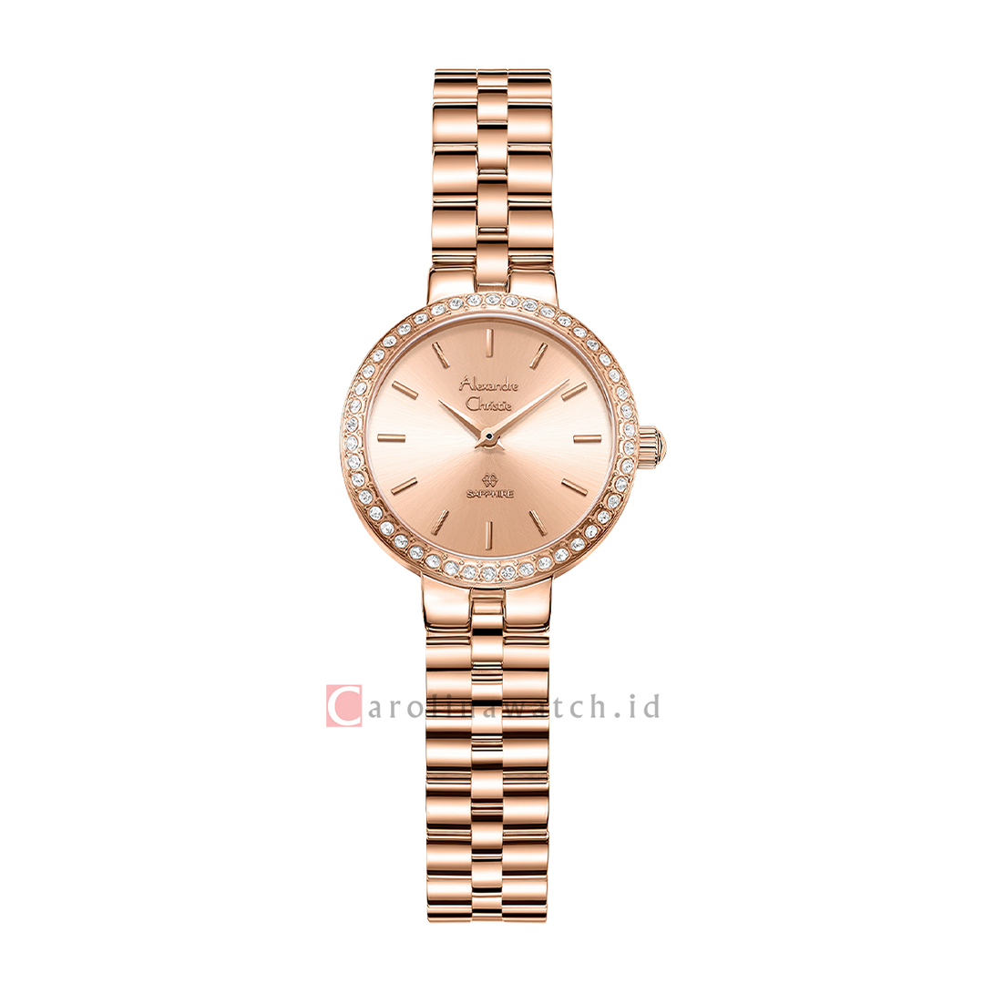 Jam Tangan Alexandre Christie Passion AC 2B70 LHBRGLN Women Rose Gold Dial Rose Gold Stainless Steel Strap