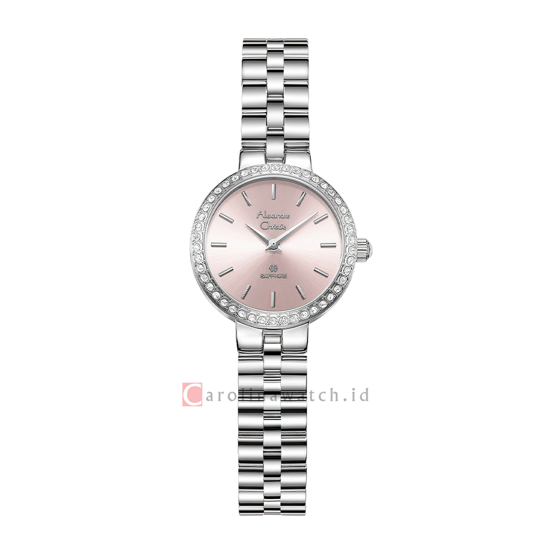 Jam Tangan Alexandre Christie Passion AC 2B70 LHBSSPN Women Pink Dial Stainless Steel Strap
