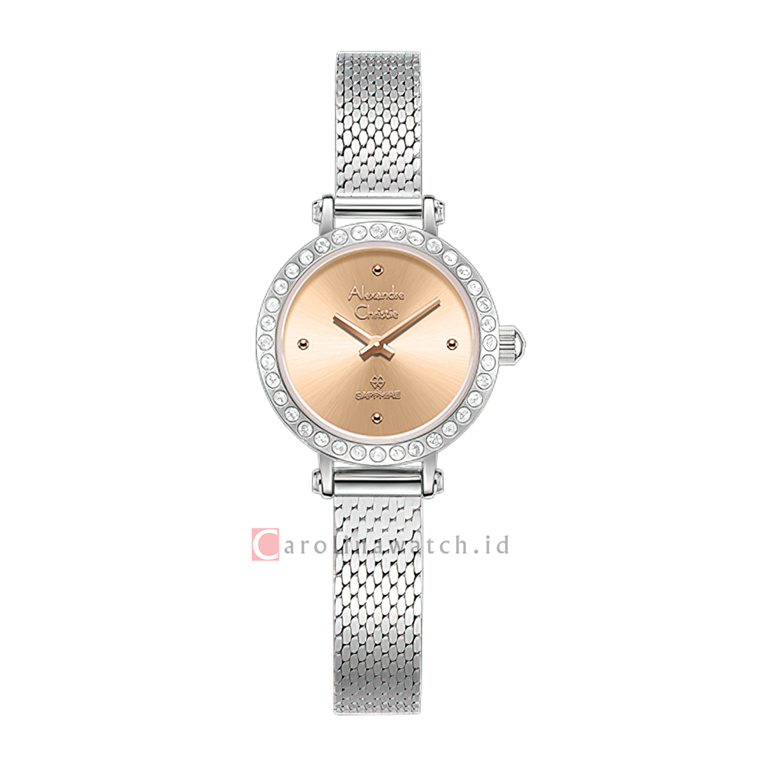 Jam Tangan Alexandre Christie AC 2B76 LHBSSLNRG Women Gold Dial Stainless Steel Strap