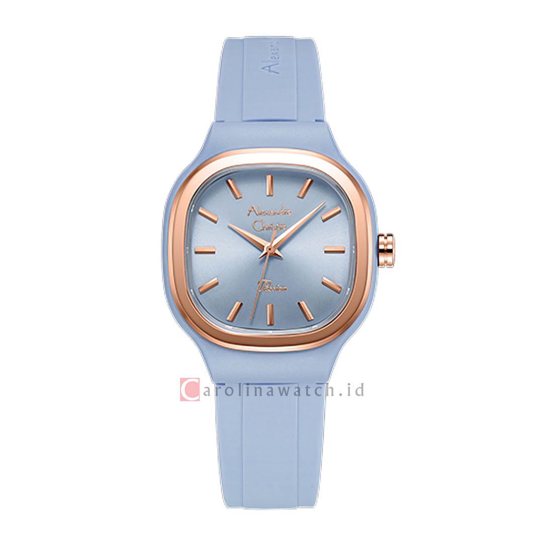 Jam Tangan Alexandre Christie Passion AC 2B77 LHRRGBU Women Blue Dial Blue Rubber Strap
