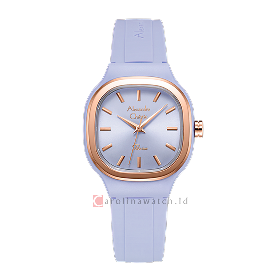 Jam Tangan Alexandre Christie Passion AC 2B77 LHRRGPU Women Purple Dial Purple Rubber Strap