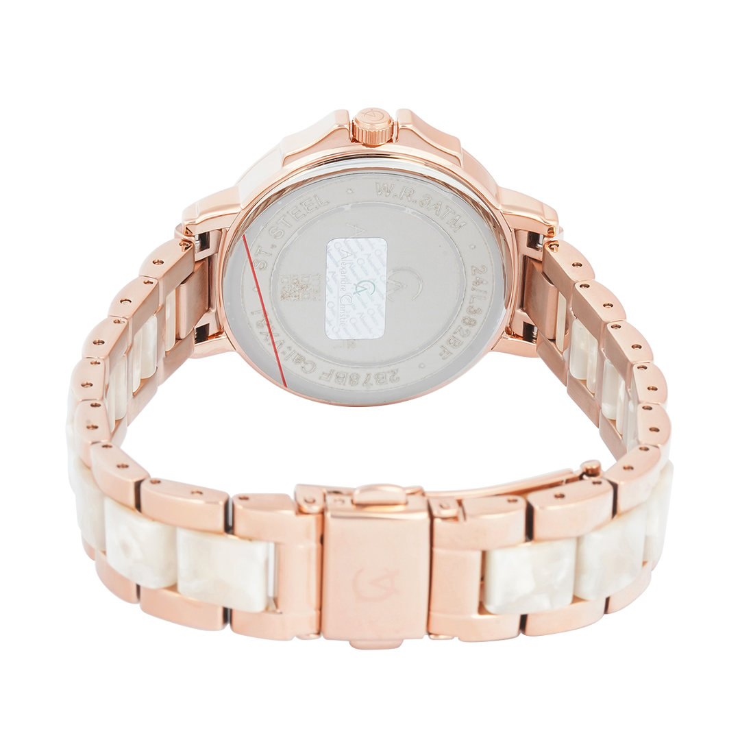 Jam Tangan Alexandre Christie Passion AC 2B78 BFBRGSLIV Women Silver Dial Dual Tone Stainless Steel Strap