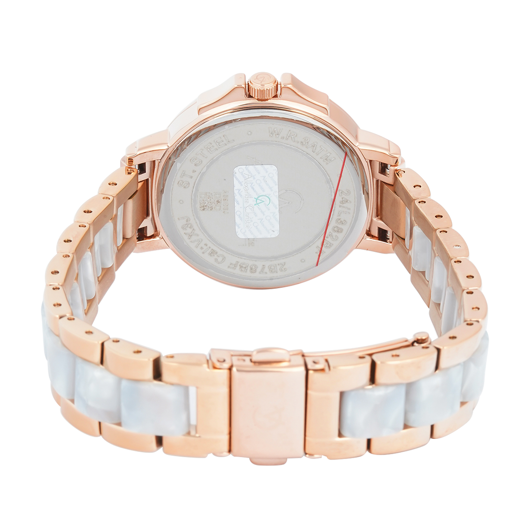 Jam Tangan Alexandre Christie Passion AC 2B78 BFBRGSLLB Women Silver Dial Dual Tone Stainless Steel Strap