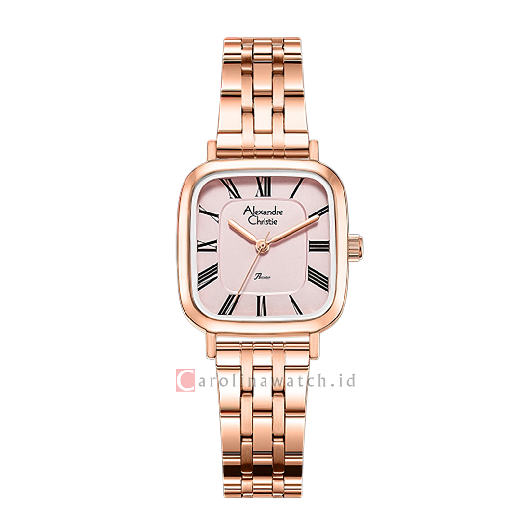 Jam Tangan Alexandre Christie Passion AC 2B83 LHBRGPN Women Pink Dial Rose Gold Stainless Steel Strap