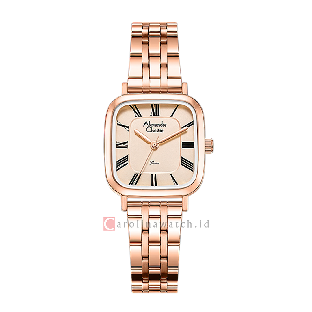 Jam Tangan Alexandre Christie Passion AC 2B83 LHBRGRG Women Rose Gold Dial Rose Gold Stainless Steel Strap
