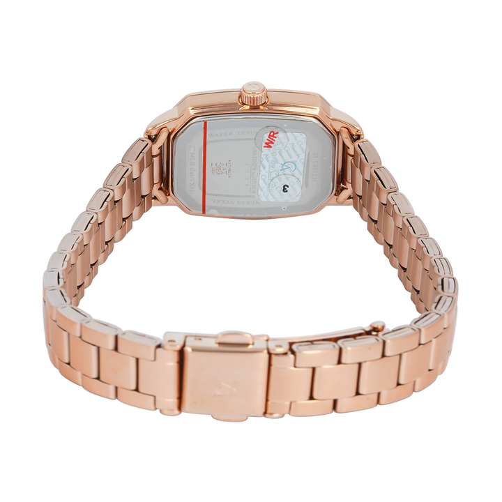 Jam Tangan Alexandre Christie Passion AC 2B84 LHBRGBO Women Brown Dial Rose Gold Stainless Steel Strap