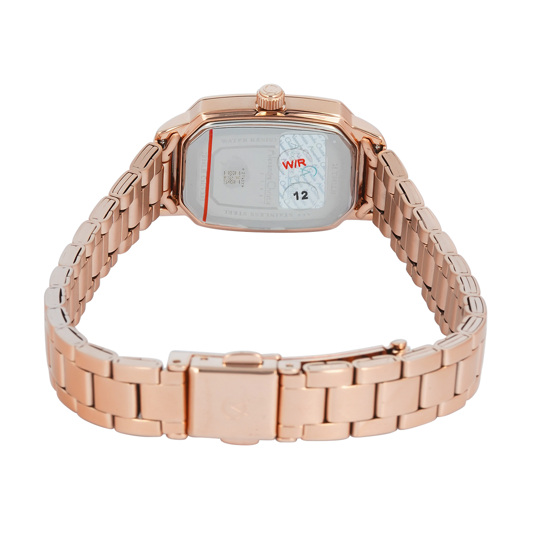 Jam Tangan Alexandre Christie Passion AC 2B84 LHBRGRE Women Red Dial Rose Gold Stainless Steel Strap