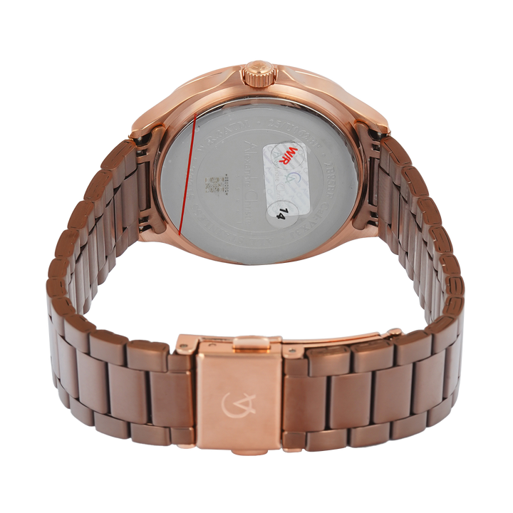 Jam Tangan Alexandre Christie AC 2B85 BFBROBO Women Brown Dial Brown Stainless Steel Strap