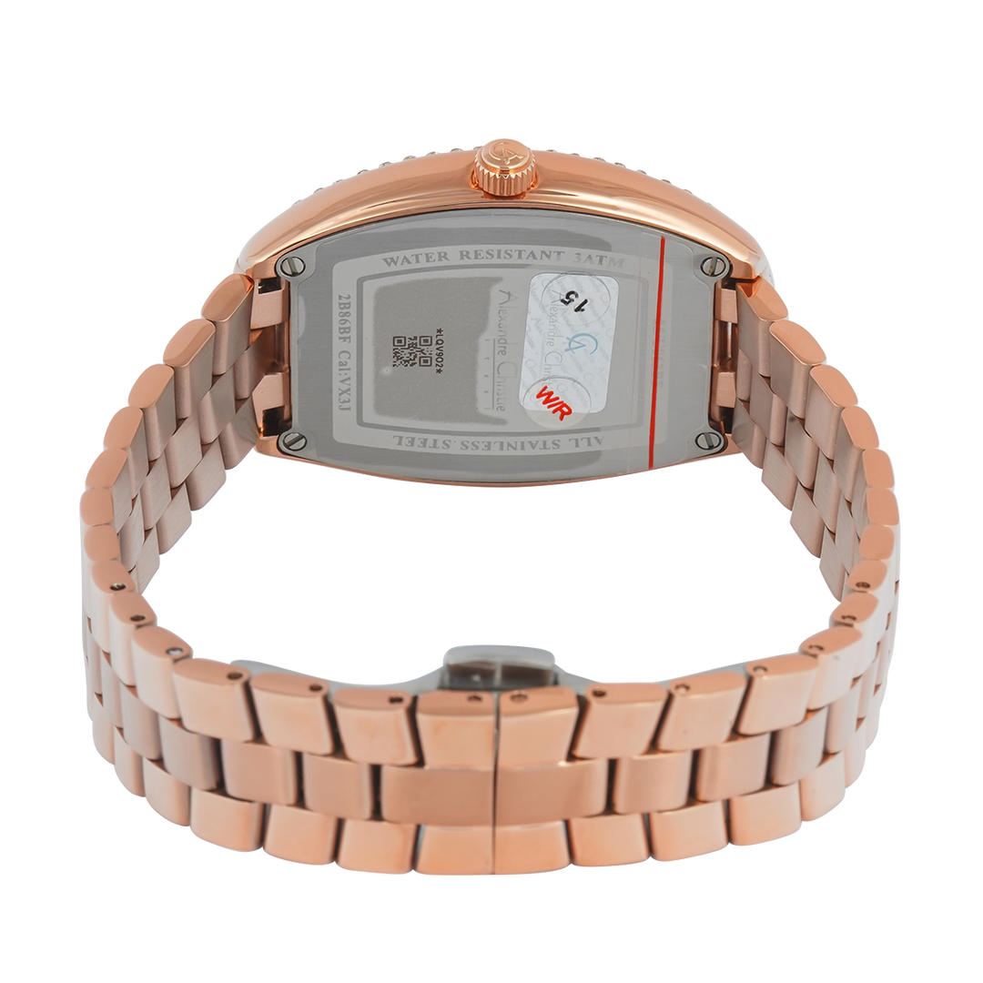 Jam Tangan Alexandre Christie AC 2B86 BFBRGLN Women Rose Gold Dial Rose Gold Stainless Steel Strap