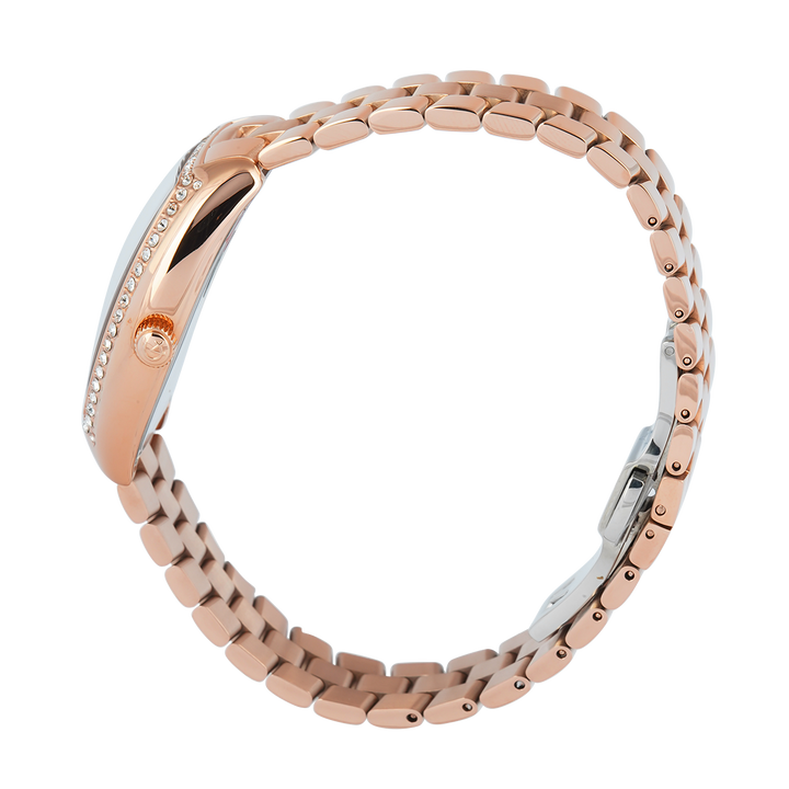 Jam Tangan Alexandre Christie AC 2B86 BFBRGSL Women Silver White Dial Rose Gold Stainless Steel Strap