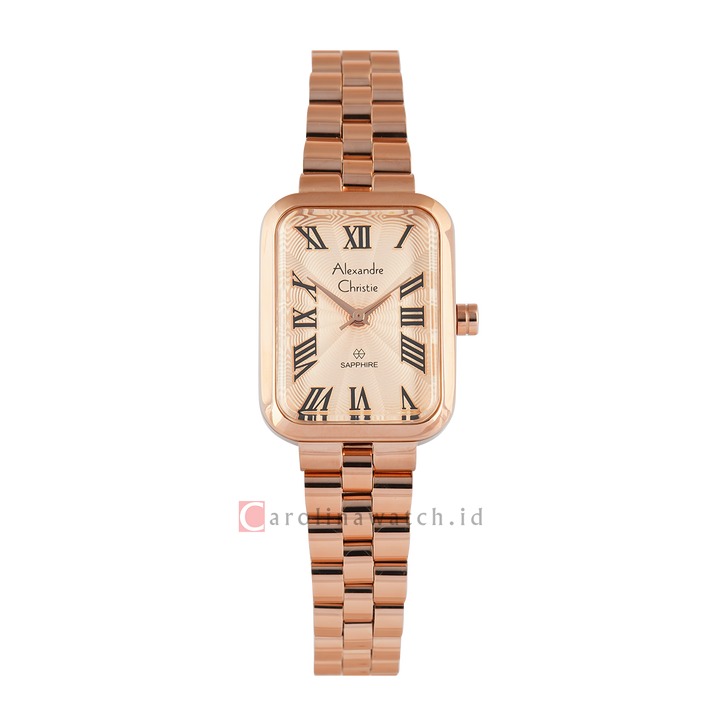 Jam Tangan Alexandre Christie Passion AC 2B87 LHBRGLN Sapphire Women Rose Gold Dial Rose Gold Stainless Steel Strap