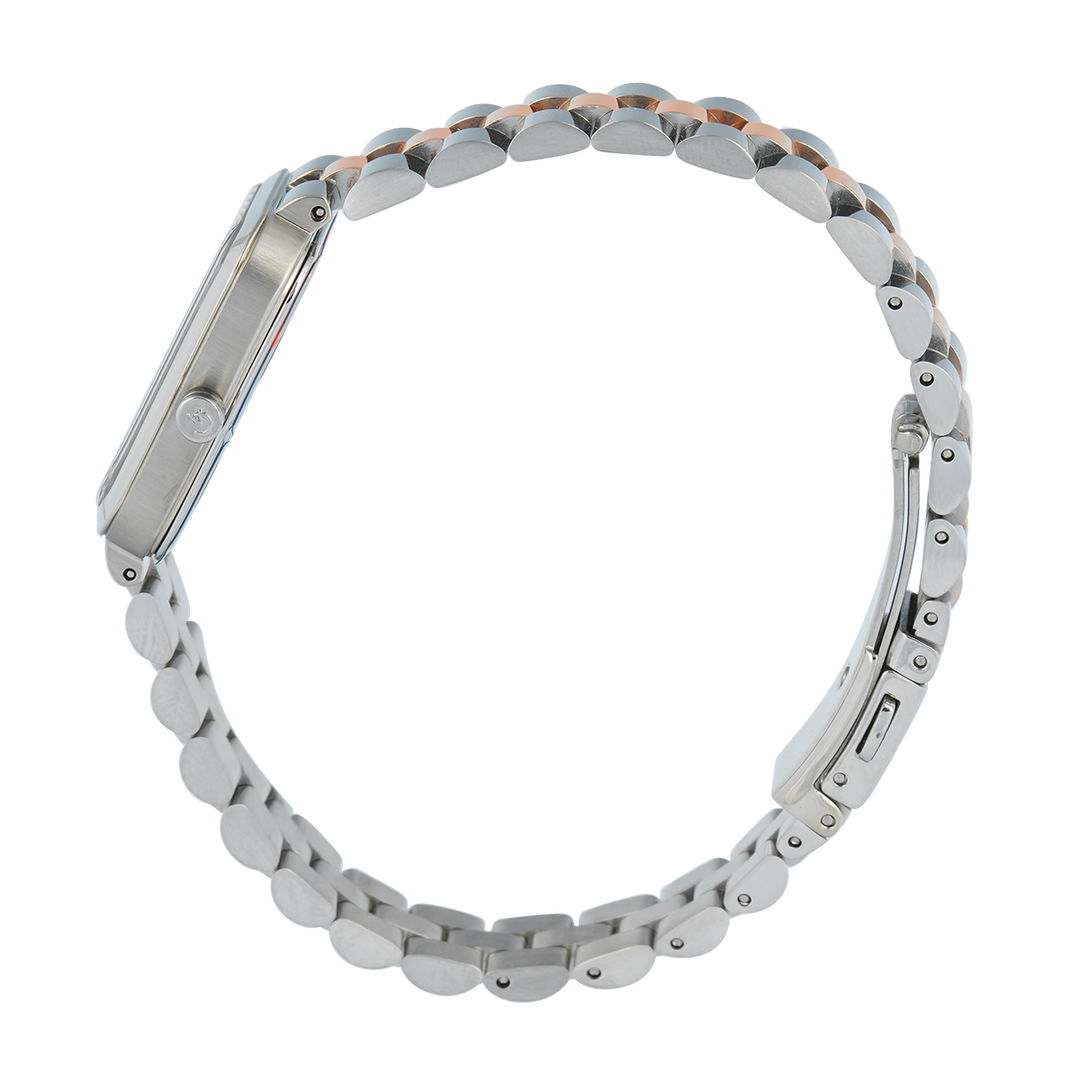 Jam Tangan Alexandre Christie Passion AC 2B87 LHBTRSL Sapphire Women Silver White Dial Dual Tone Stainless Steel Strap