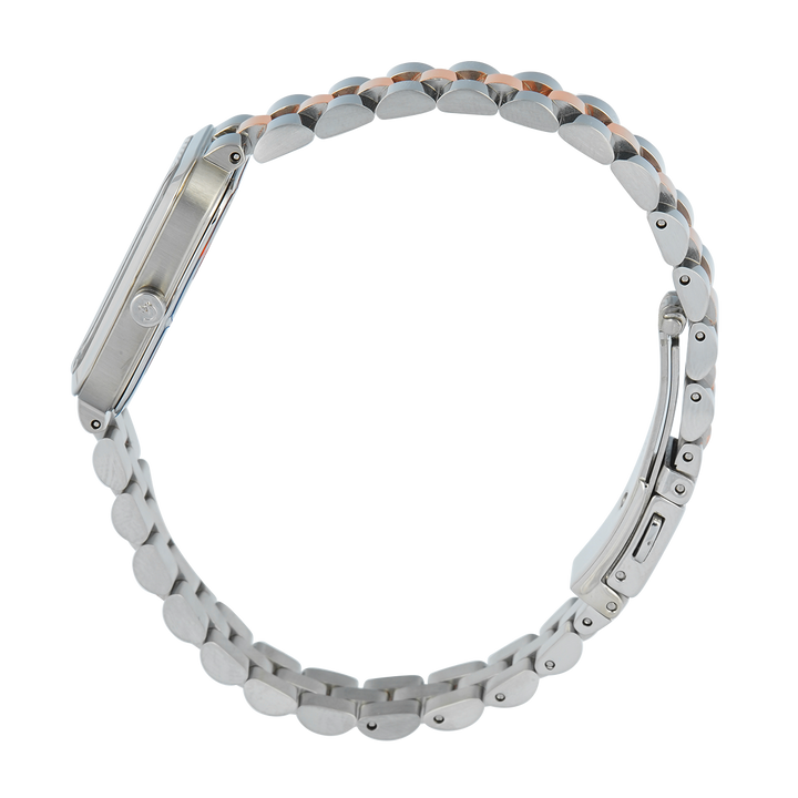 Jam Tangan Alexandre Christie Passion AC 2B87 LHBTRSL Sapphire Women Silver White Dial Dual Tone Stainless Steel Strap