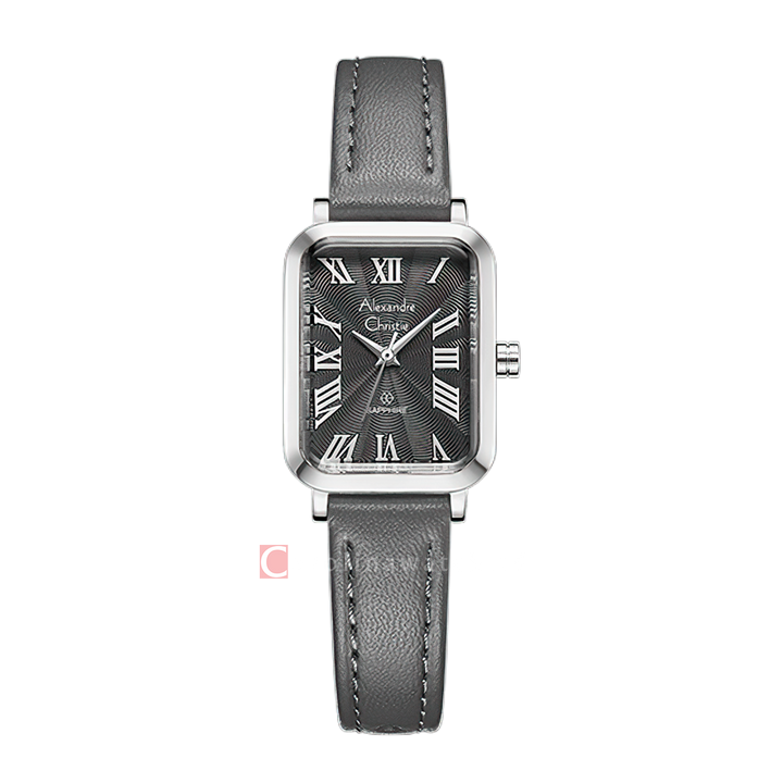 Jam Tangan Alexandre Christie Passion AC 2B87 LHLSSDG Sapphire Women Black Dial Black Leather Strap