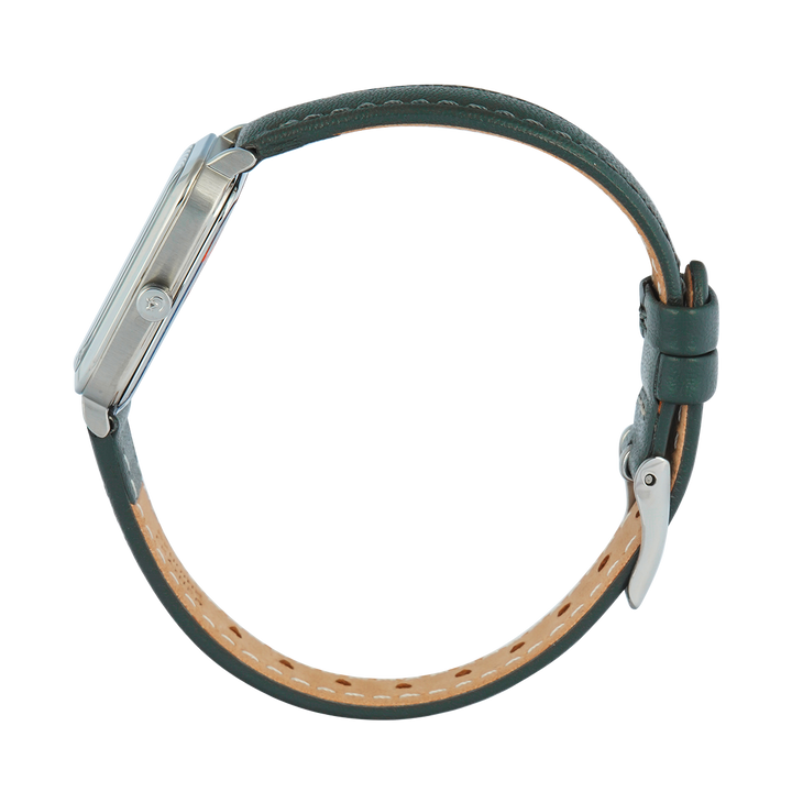 Jam Tangan Alexandre Christie Passion AC 2B87 LHLSSSL Sapphire Women Silver White Dial Black Leather Strap