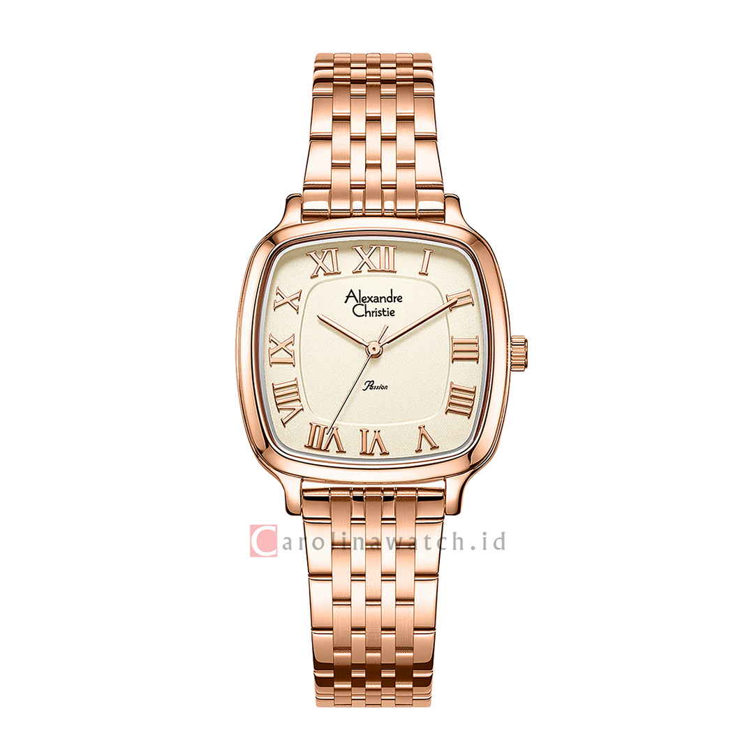 Jam Tangan Alexandre Christie Passion AC 2B88 LHBRGLN Women Analog Dial Rose Gold Stainless Steel Strap