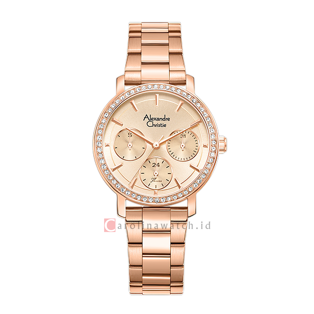 Jam Tangan Alexandre Christie Passion AC 2B92 BFBRGLN Women Gold Dial ...