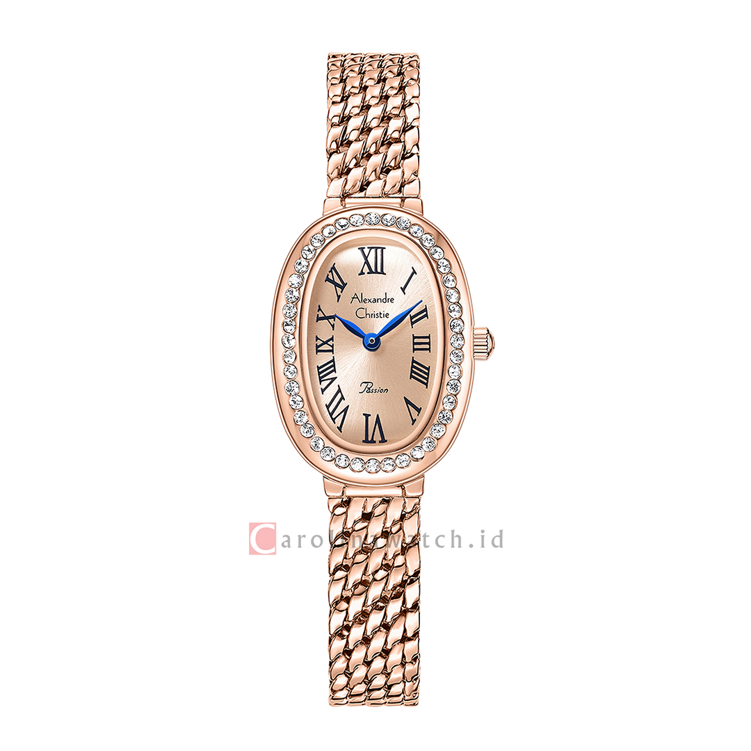 Jam Tangan Alexandre Christie Passion AC 2B95 LHBRGLN Women Rose Gold Dial Rose Gold Stainless Steel Strap