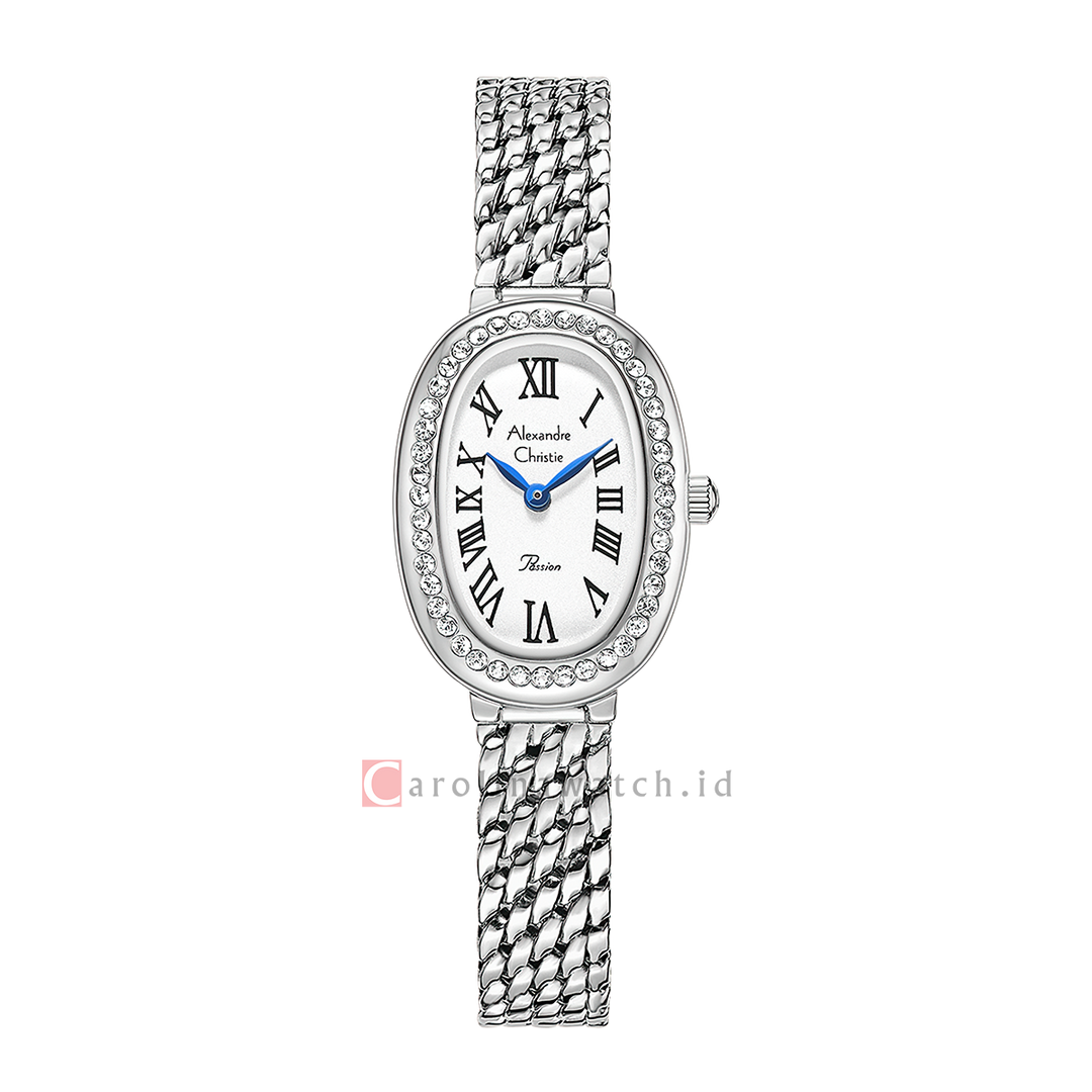 Jam Tangan Alexandre Christie Passion AC 2B95 LHBSSSL Women White Dial Stainless Steel Strap
