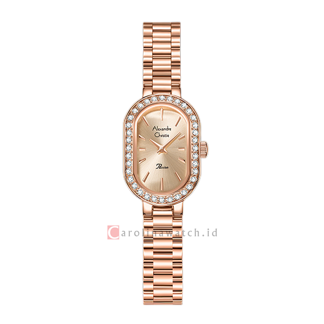 Jam Tangan Alexandre Christie Passion AC 2B96 LHBRGLN Women Gold Dial Rose Gold Stainless Steel Strap