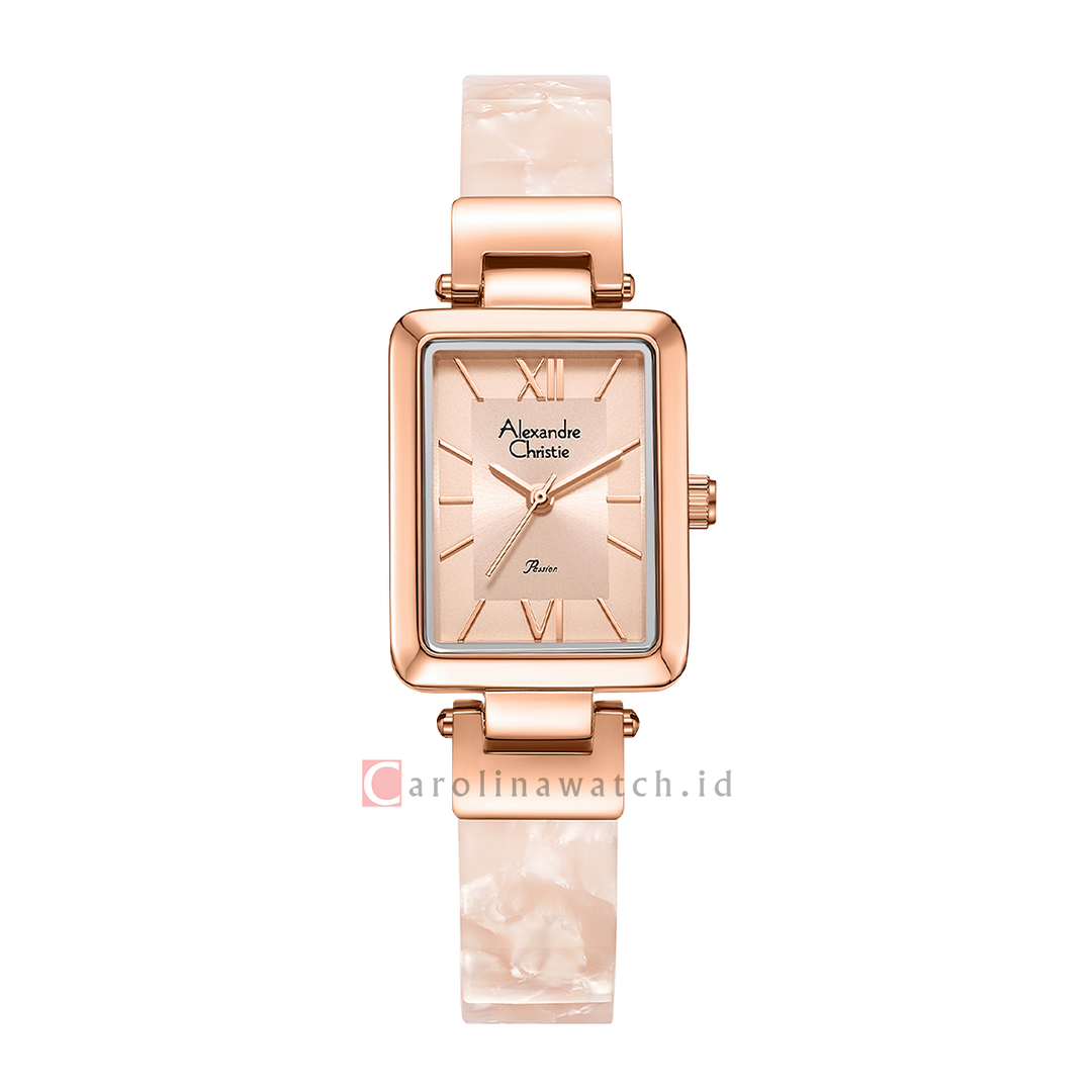 Jam Tangan Alexandre Christie Passion AC 2C05 LHBRGLNPN Women Rose Gold Dial Stainless Steel Strap