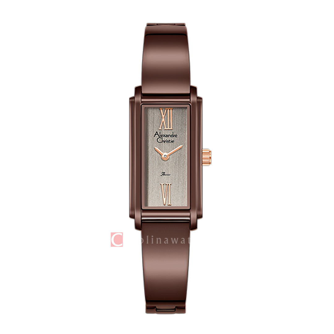 Jam Tangan Alexandre Christie Passion AC 2C06 LHBBNBO Women Grey Dial Brown Acetate Strap