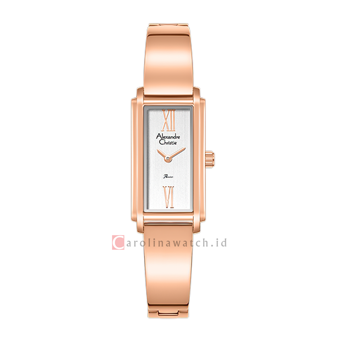 Jam Tangan Alexandre Christie Passion AC 2C06 LHBRGSL Women Silver White Dial Rose Gold Acetate Strap