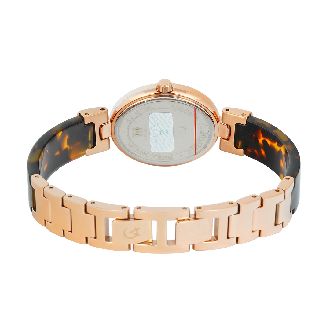 Jam Tangan Alexandre Christie Passion AC 2C08 LHBRGLNPN Women Rose Gold Dial Brown Stainless Steel Strap