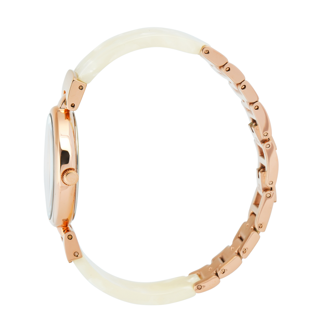Jam Tangan Alexandre Christie Passion AC 2C08 LHBRGLNSL Women Rose Gold Dial Light Green Stainless Steel Strap