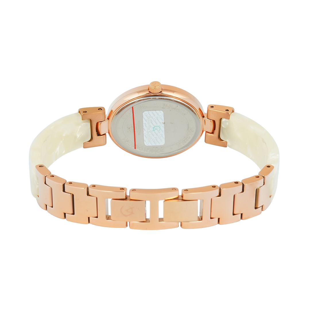 Jam Tangan Alexandre Christie Passion AC 2C08 LHBRGLNSL Women Rose Gold Dial Light Green Stainless Steel Strap