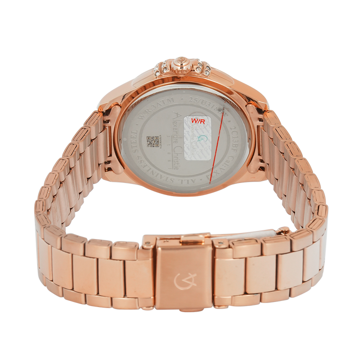 Jam Tangan Alexandre Christie Passion AC 2C13 BFFRGLN Women Rose Gold Dial Rose Gold Stainless Steel Strap