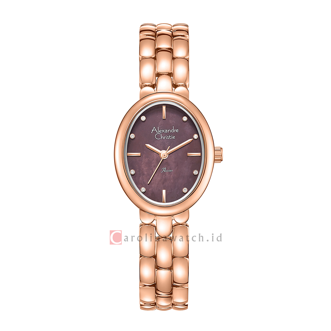 Jam Tangan Alexandre Christie Passion AC 2C15 LHBRGMO Women Analog Dial Rose Gold Stainless Steel Strap