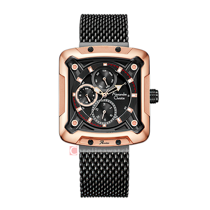 Jam Tangan Alexandre Christie AC 3030 BFBBRBA Women Analog Dial Rose Gold Stainless Steel Strap