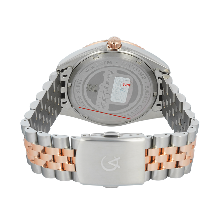 Jam Tangan Alexandre Christie Classic Steel AC 5002 MDBTRMS Men MOP Dial Dual Tone Stainless Steel Strap