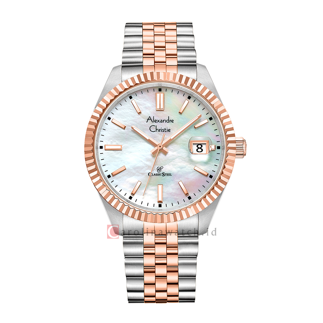 Jam Tangan Alexandre Christie Classic Steel AC 5002 MDBTRMS Men MOP Dial Dual Tone Stainless Steel Strap