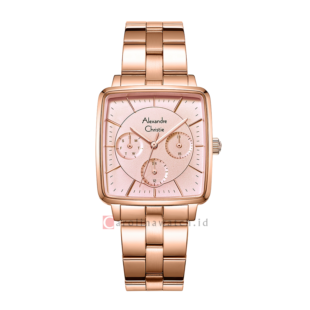 Jam Tangan Alexandre Christie AC 5003 BFBRGLK Women Analog Dial Rose Gold Stainless Steel Strap