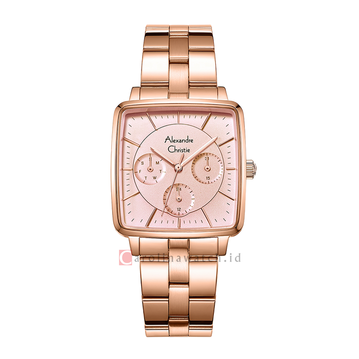 Jam Tangan Alexandre Christie AC 5003 BFBRGLK Women Analog Dial Rose Gold Stainless Steel Strap