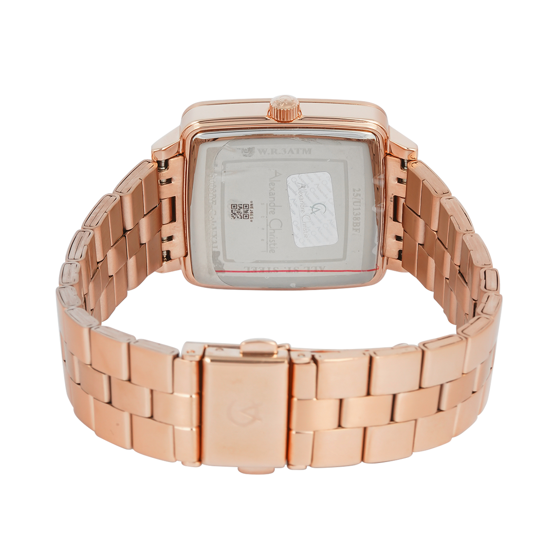 Jam Tangan Alexandre Christie AC 5003 BFBRGLK Women Analog Dial Rose Gold Stainless Steel Strap