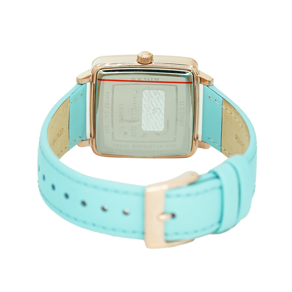 Jam Tangan Alexandre Christie Classic AC 5003 BFLRGBU Women Light Blue Dial Light Blue Leather Strap